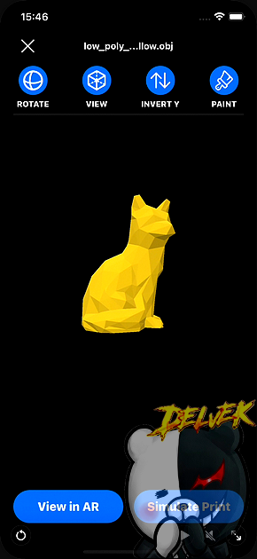 3D Model Viewer - AR & Print iPhone screenshot 2