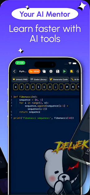 Ai Code Editor & Compiler iPhone screenshot 2