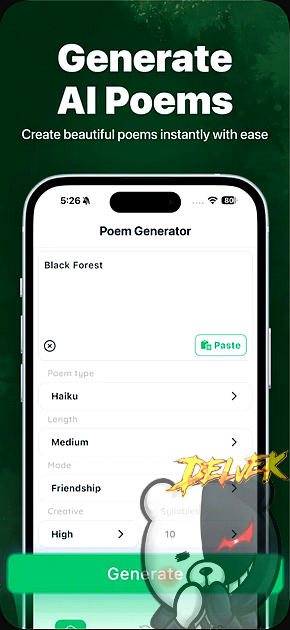 Ai Poem Generator & Writer iPhone screenshot 2