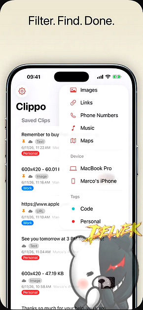 Clippo - Clipboard Manager iPhone screenshot 3