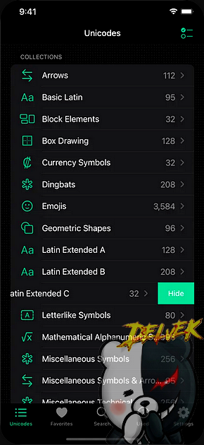 Codepoint iPhone screenshot 2