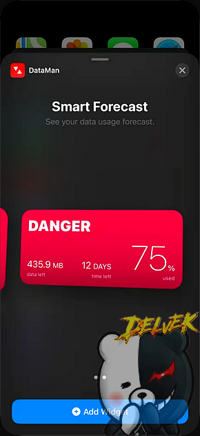 DataMan - Data Usage Widget iPhone screenshot 4