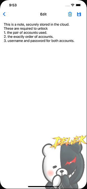 Dualock - Secure Note iPhone screenshot 3