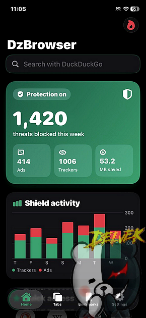 DzBrowser iPhone screenshot 2