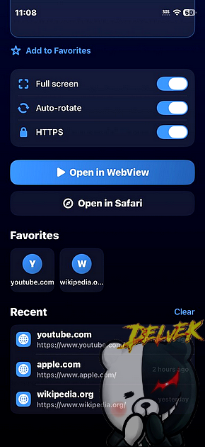 DzWebView iPhone screenshot 3