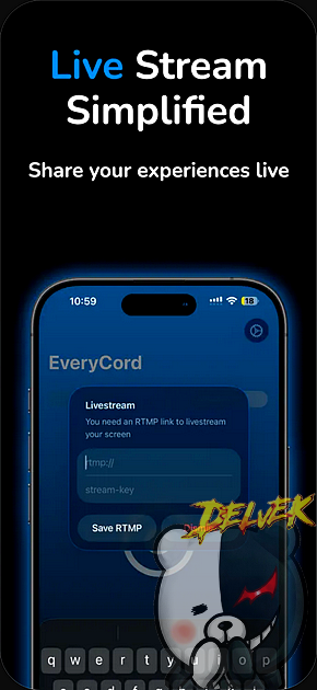 EveryCord - Live Screen Record iPhone screenshot 2