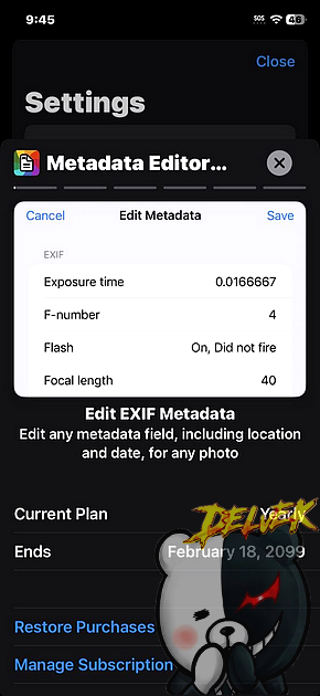 EXiF MetaData Editor iPhone screenshot 4