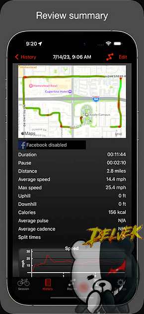 Fitmeter Bike - GPS Cycling iPhone screenshot 2