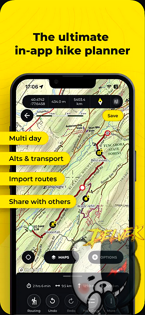 Hiiker - The Hiking Maps App iPhone screenshot 2