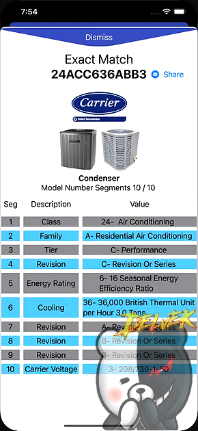 HVAC Decoder iPhone screenshot 3
