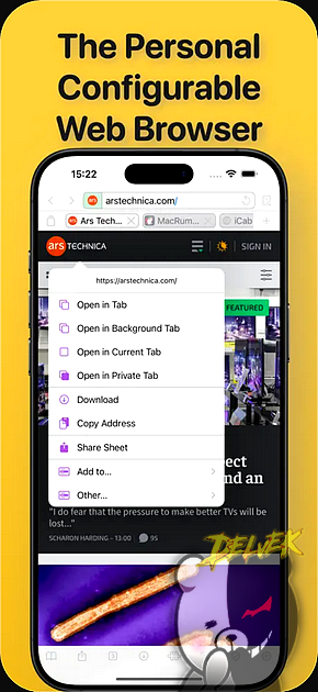 iCab Mobile - Web Browser screenshot 1