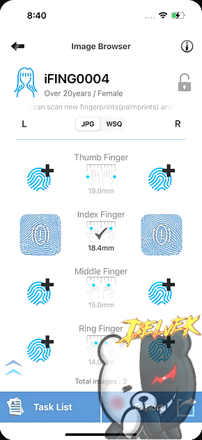 iFiNG Scanner iPhone screenshot 2