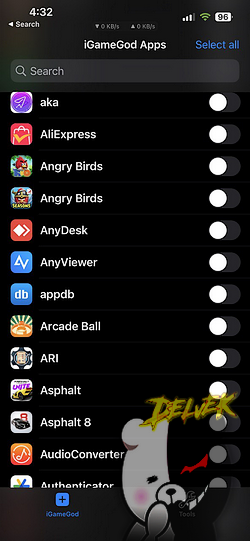 iGameGod iPhone screenshot 2