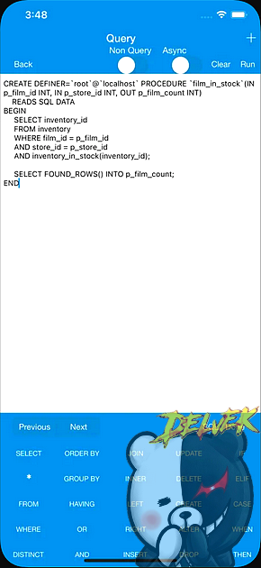 iMySqlProg - MySql Client iPhone screenshot 4