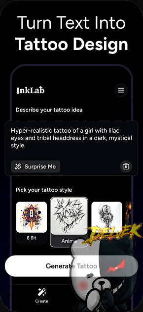 InkLab - Ai Tattoo Generator iPhone screenshot 3