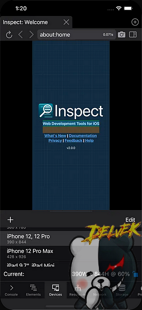 Inspect Browser iPhone screenshot 2