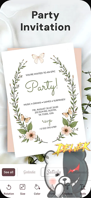 Invitation Card Maker - RSVP iPhone screenshot 2