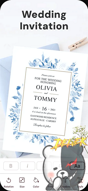 Invitation Card Maker - RSVP iPhone screenshot 4