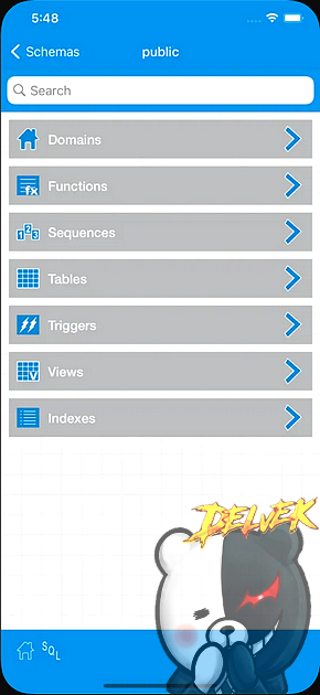 iPostgreSqlProg - PostgreSql iPhone screenshot 2