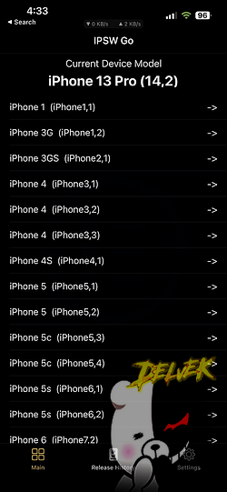 iPSW Go screenshot 1