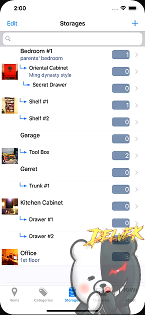 Items & Storage & Inventory iPhone screenshot 3