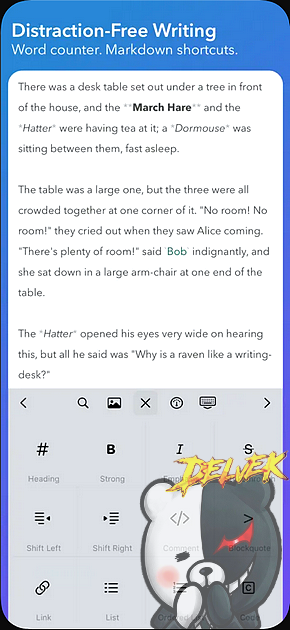 iWriter Pro iPhone screenshot 2