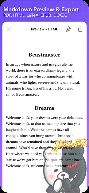 iWriter Pro iPhone screenshot 4