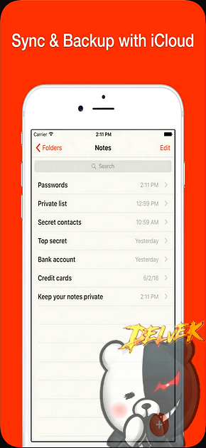 Lock Notes Pro iPhone screenshot 2
