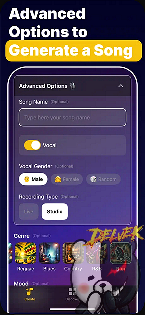 LyriAi - Music Generator iPhone screenshot 4