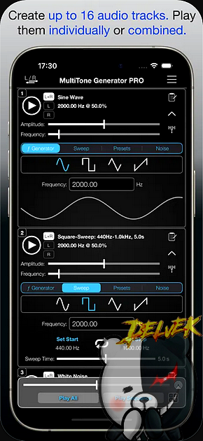 MultiTone Generator Pro iPhone screenshot 2