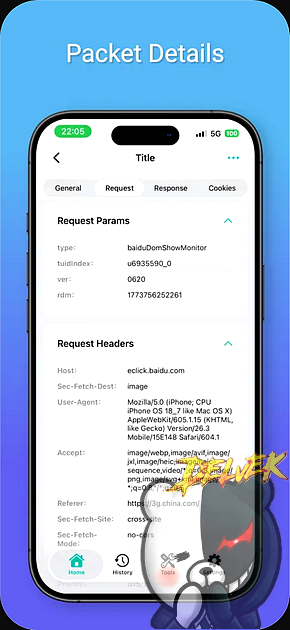 Netscanner - HTTP Catcher iPhone screenshot 2