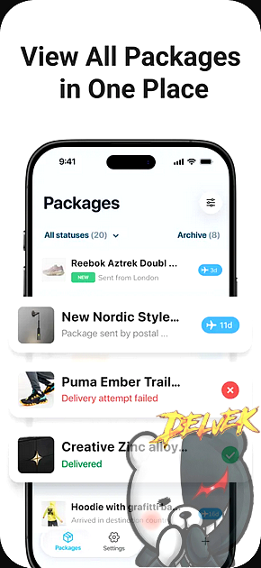 Package Tracker - PKGE Mobile iPhone screenshot 3
