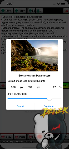 Paranoia Text Encryption Pro iPhone screenshot 2