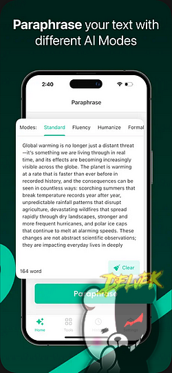 Paraphrase screenshot 1