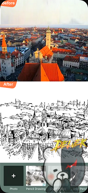 Photo to Sketch Drawing Maker iPhone screenshot 3