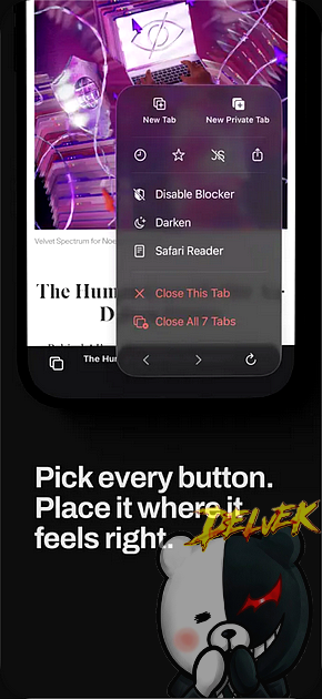 Quiche Browser iPhone screenshot 3