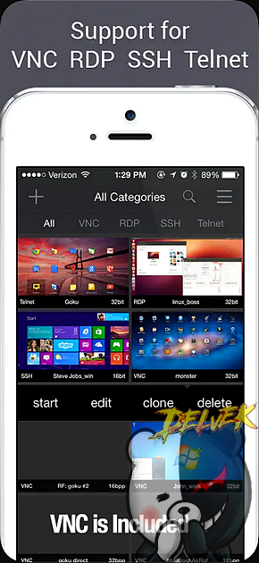 Remoter VNC - Remote Desktop iPhone screenshot 2