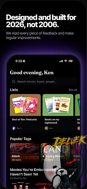 Rex - Book, Movie & TV Tracker iPhone screenshot 3