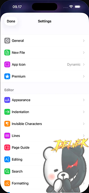 Runestone Text Editor iPhone screenshot 3