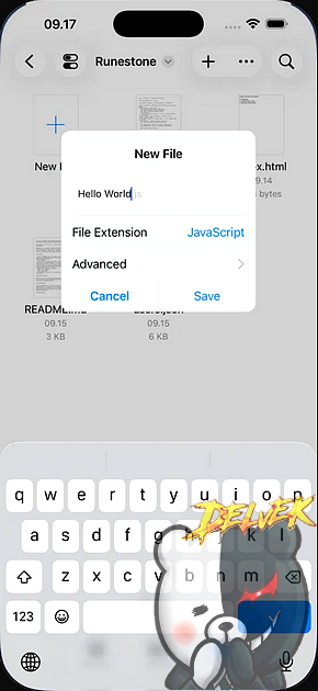 Runestone Text Editor iPhone screenshot 4