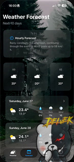 SaxWeather iPhone screenshot 2