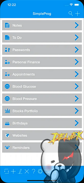 SimpleProg Database Manager iPhone screenshot 2