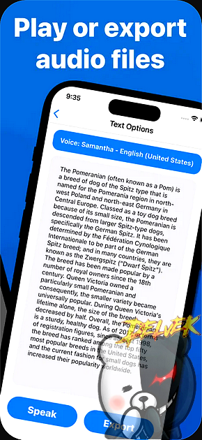 Speechy - Text to Speech Reader iPhone screenshot 3