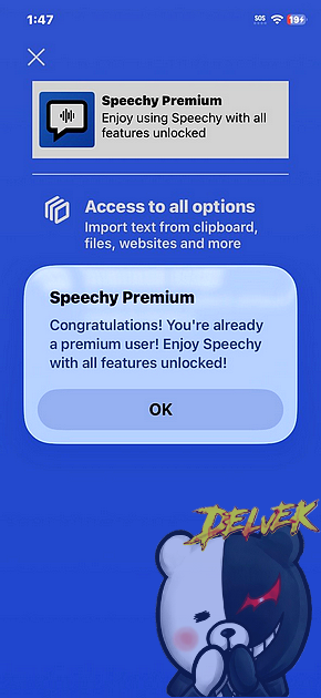 Speechy - Text to Speech Reader iPhone screenshot 4