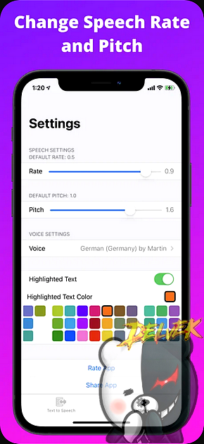 Text2Speech iPhone screenshot 3