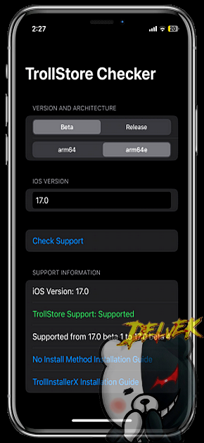 TrollStore Checker iPhone screenshot 2