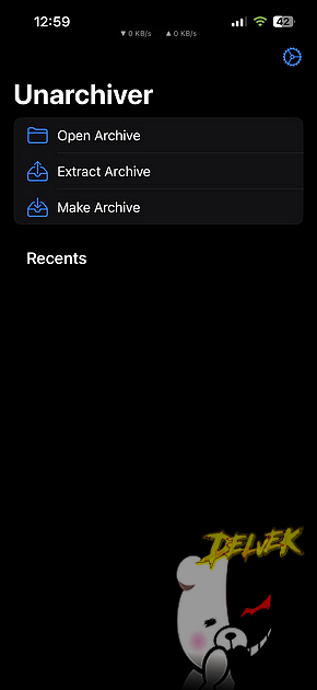 Unarchiver screenshot 2