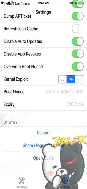 Unc0ver iPhone screenshot 3