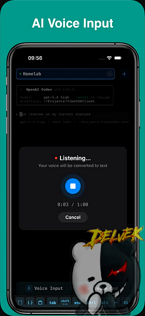 Vibe SSH Terminal iPhone screenshot 2