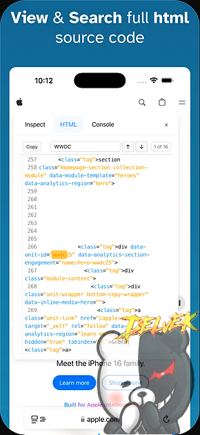 Web Inspector for Safari iPhone screenshot 4